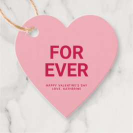 Etiquetas Para Lembrancinhas Para um Dia de os namorados fofo de coração cor-de