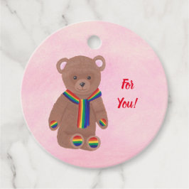 Etiquetas Para Lembrancinhas Para você, Teddy Bear Rainbow Scarf Dags
