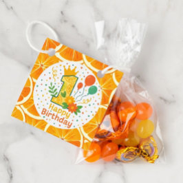 Etiquetas Para Lembrancinhas Partido Citrus-Themed First Birthday Número "1"