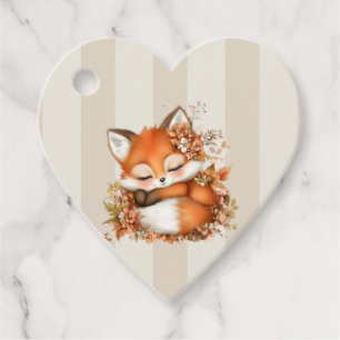 Etiquetas Para Lembrancinhas Partido Cozy Autumn Fox Chá de fraldas Cozy Woodla