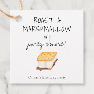 Etiquetas Para Lembrancinhas Passar um Marshmallow S'more FavorTag