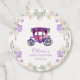 Etiquetas Para Lembrancinhas Pastel Floral Princess Carruagem Chá de fraldas
