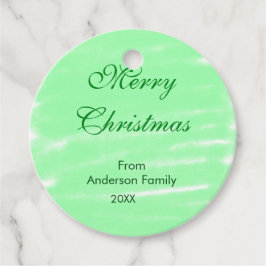 Etiquetas Para Lembrancinhas Pastel verde aquarela feliz natal moderno