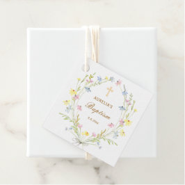 Etiquetas Para Lembrancinhas Pastel Wildflower Baptism