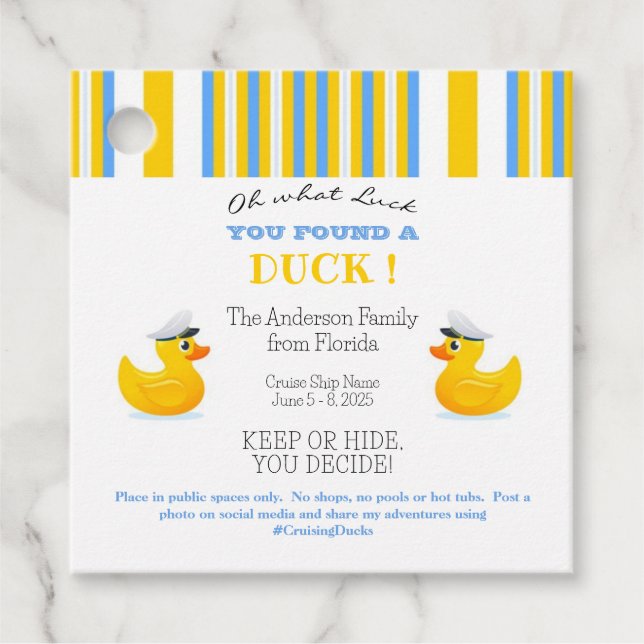 Etiquetas Para Lembrancinhas Pato de Cruzamento (Frente)