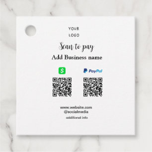 Etiquetas Para Lembrancinhas Paypal Cashapp digitalizar para pagar QR adicionar