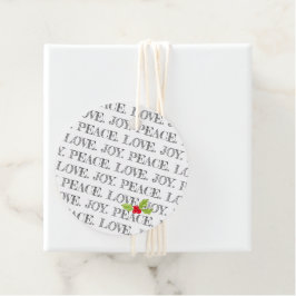 Etiquetas Para Lembrancinhas Paz Amor Alegria Holly Natal Tipografia Festiva