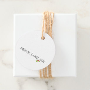 Etiquetas Para Lembrancinhas Peace Love Joy Mistletoe Holly Natal Holiday