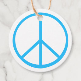 Etiquetas Para Lembrancinhas Peace Sign Blue Groovy Retro Fun