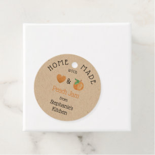 Etiquetas Para Lembrancinhas Peach Jam Rustic Kraft personalizado