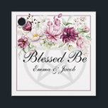 Etiquetas Para Lembrancinhas Pentáculo Romântico Bloom Floral Peony<br><div class="desc">Elegante e romântico, o banner romântico Bloom Floral Peony Pentacle Handfasting apresenta um fundo claro adornado com flores de aquarela em ameixa profunda, rosa-pincel e marfim. Este modelo personalizável é perfeito para jejum, casamentos ou ocasiões especiais. Personalize o texto para corresponder ao seu evento único, seja um caso moderno de...</div>