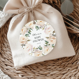 Etiquetas Para Lembrancinhas Peony Wreath Neutral Garden Favor Tag