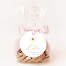 Etiquetas Para Lembrancinhas Pequena Chá de fraldas de Daisy Girl Cutie Waterco