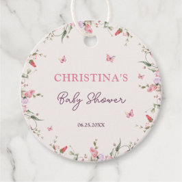 Etiquetas Para Lembrancinhas Pequeno Chá de fraldas de Aquarela da Borboleta