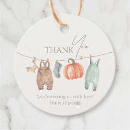 Etiquetas Para Lembrancinhas Pequeno Chá de fraldas de Pumpkin Fall Clothes Boy