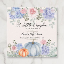 Etiquetas Para Lembrancinhas Pequeno Chá de fraldas Floral de Abóbora no Hallow