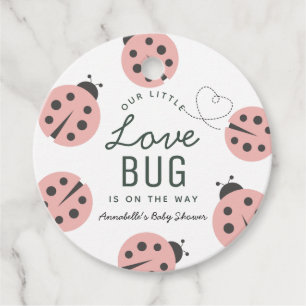 Etiquetas Para Lembrancinhas Pequeno Inseto Rosa Chá de fraldas Ladybug Obrigad