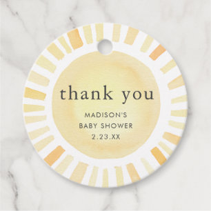 Etiquetas Para Lembrancinhas Pequeno Raios Da Sunshine Boho Chá de fraldas Amar