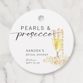 Etiquetas Para Lembrancinhas Pérolas e Prosecco Chá de Noiva Personalizado Míni