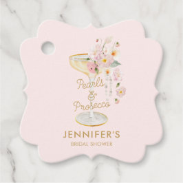 Etiquetas Para Lembrancinhas Pérolas Elegantes e Prosecco Rosa