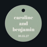 Etiquetas Para Lembrancinhas Personalização de Casamento Moderno Chic Verde Bol<br><div class="desc">Marcas Personalizadas De Favor Do Casamento Do Bold Sage Green Chic</div>