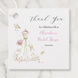 Etiquetas Para Lembrancinhas Personalizar o Chá de panela Vestido Obrigado