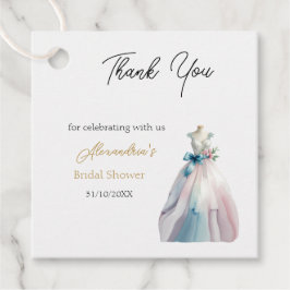 Etiquetas Para Lembrancinhas Personalizar o Chá de panela Vestido Obrigado