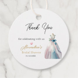Etiquetas Para Lembrancinhas Personalizar o Chá de panela Vestido Obrigado