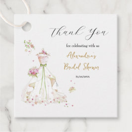 Etiquetas Para Lembrancinhas Personalizar o Chá de panela Vestido Obrigado