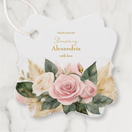 Etiquetas Para Lembrancinhas Personalizar Rosas Rosa-Chá de panela