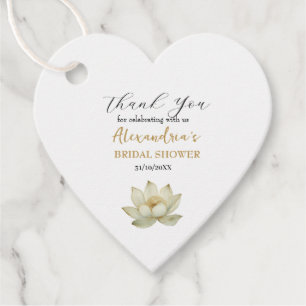 Etiquetas Para Lembrancinhas Personalize o Chá de panela de flor Lotus Obrigado