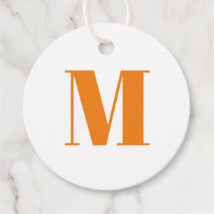 Etiquetas Para Lembrancinhas Personalize o monograma inicial de presente branco