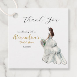 Etiquetas Para Lembrancinhas Personalize o vestido de chá de noiva Obrigado