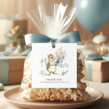 Personalize Obrigado Esquilo Baby Shower 