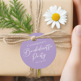 Etiquetas Para Lembrancinhas Personalized Lilac Purple Bachelorette Party