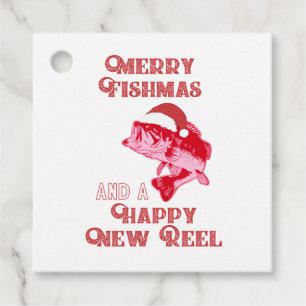 Etiquetas Para Lembrancinhas Pesca da perda engraçada Fishmas do Natal