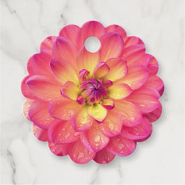 Etiquetas Para Lembrancinhas Pêssego rosa-do-zinnia amarelo