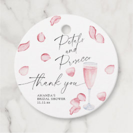 Etiquetas Para Lembrancinhas Pétalas e Prosecco - obrigada chá de panela