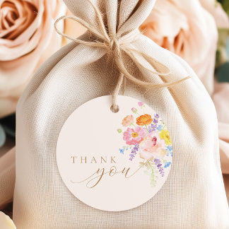 Etiquetas Para Lembrancinhas Petals & Prosecco Floral Bridal Shower Favor Tags
