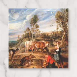 Etiquetas Para Lembrancinhas Peter Paul Rubens Milkmaids with Cattle in a Lands