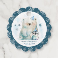 Pinguim e Urso Polar Aniversário de inverno