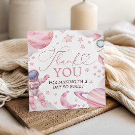 Etiquetas Para Lembrancinhas Pink Astronaut 1st Birthday Favor Tags