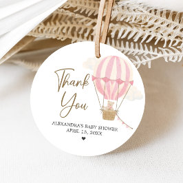 Etiquetas Para Lembrancinhas Pink Boho Bear Baby Shower