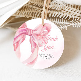 Etiquetas Para Lembrancinhas Pink Bow Girl Baby Shower