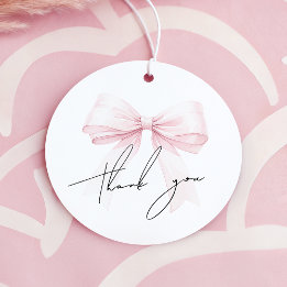 Etiquetas Para Lembrancinhas Pink Bow Graduation Favor Tags