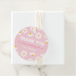 Etiquetas Para Lembrancinhas Pink Daisy Birthday Obrigado