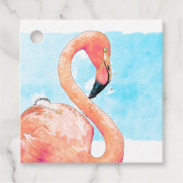 Etiquetas Para Lembrancinhas Pink Flamingo Summer Party Favor Tag