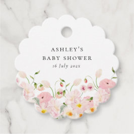 Etiquetas Para Lembrancinhas Pink Floral Baby Shower
