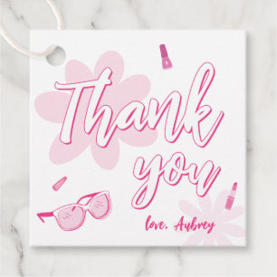 Etiquetas Para Lembrancinhas Pink Malibu Venha Besties Aniversário Obrigado