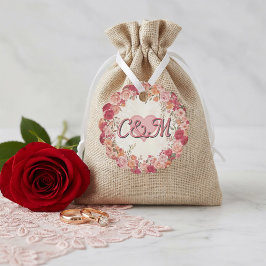 Etiquetas Para Lembrancinhas Pink & Red Romantic Rose Spring Floral Wedding